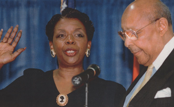 Tubbs Jones being sworn in to US House