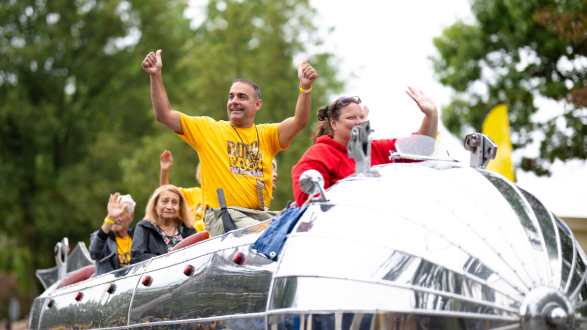 Photo of the Rocket in the Bold & Gold parade