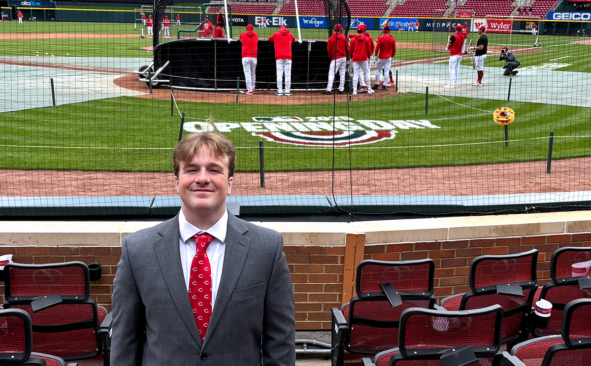Carson Grizovic interning with Cincinnati Reds