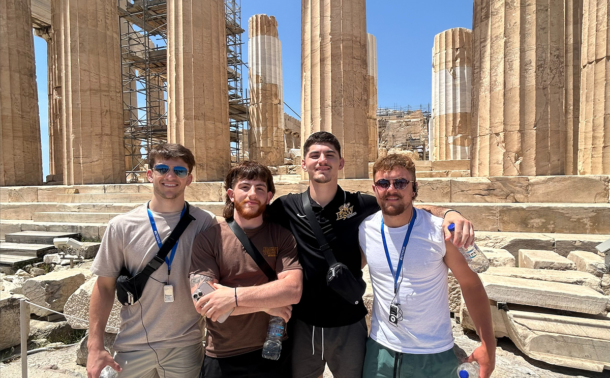 Photo of BW students in Greece