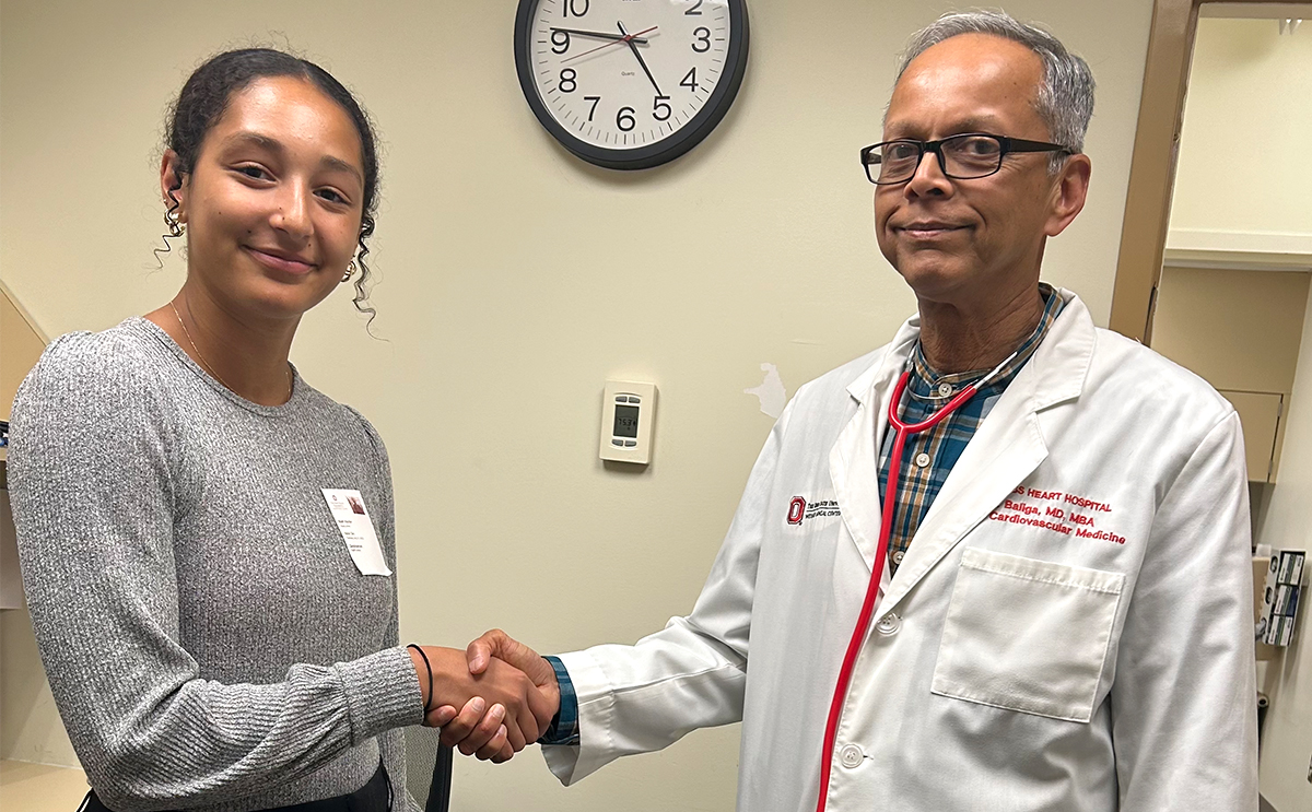 Kayla Jones with doctor