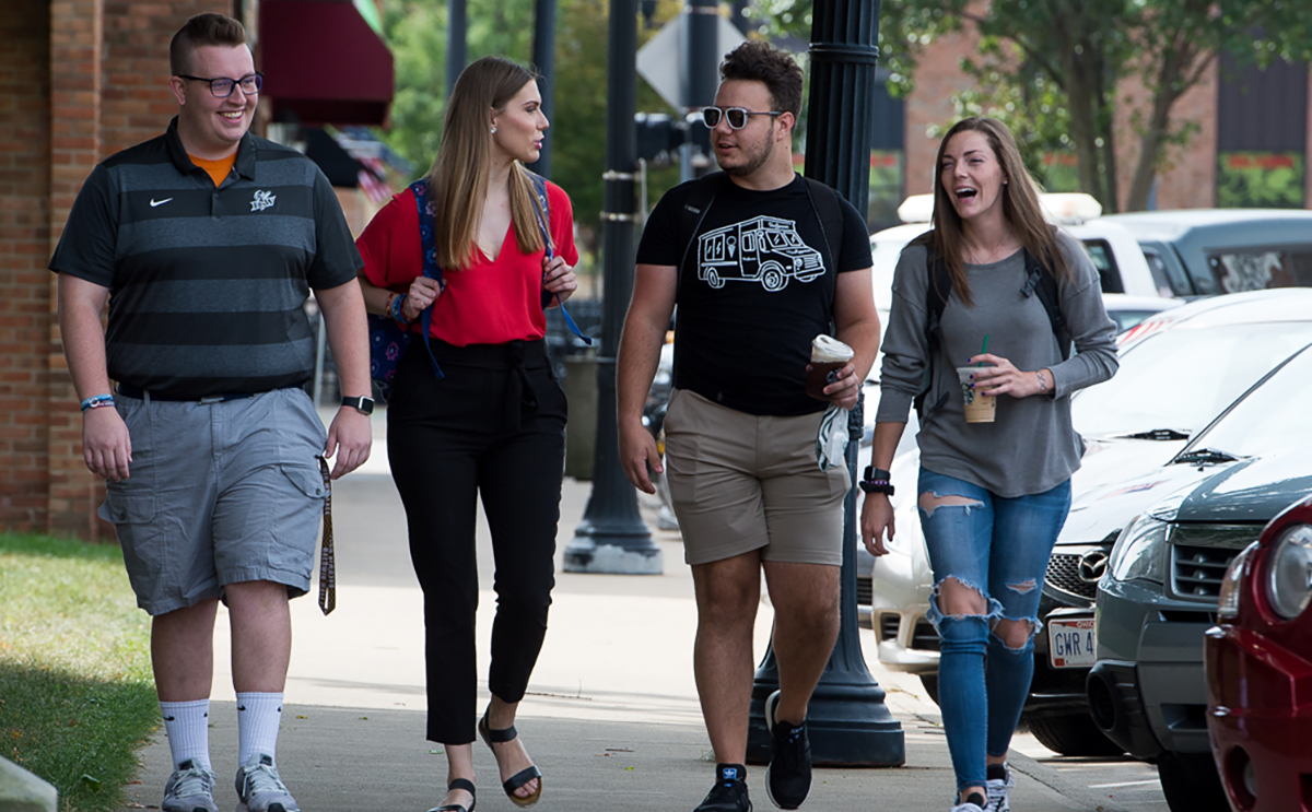 Students on Berea's Front St.