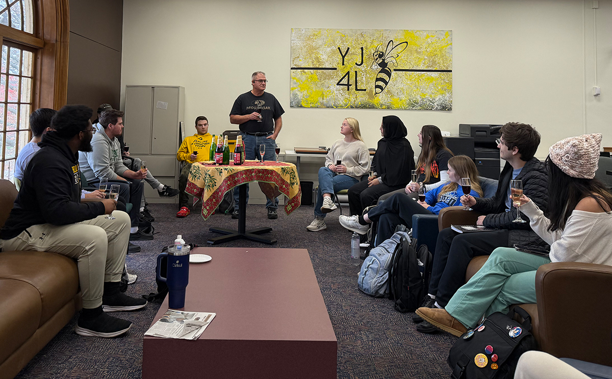 Watkins with classmates