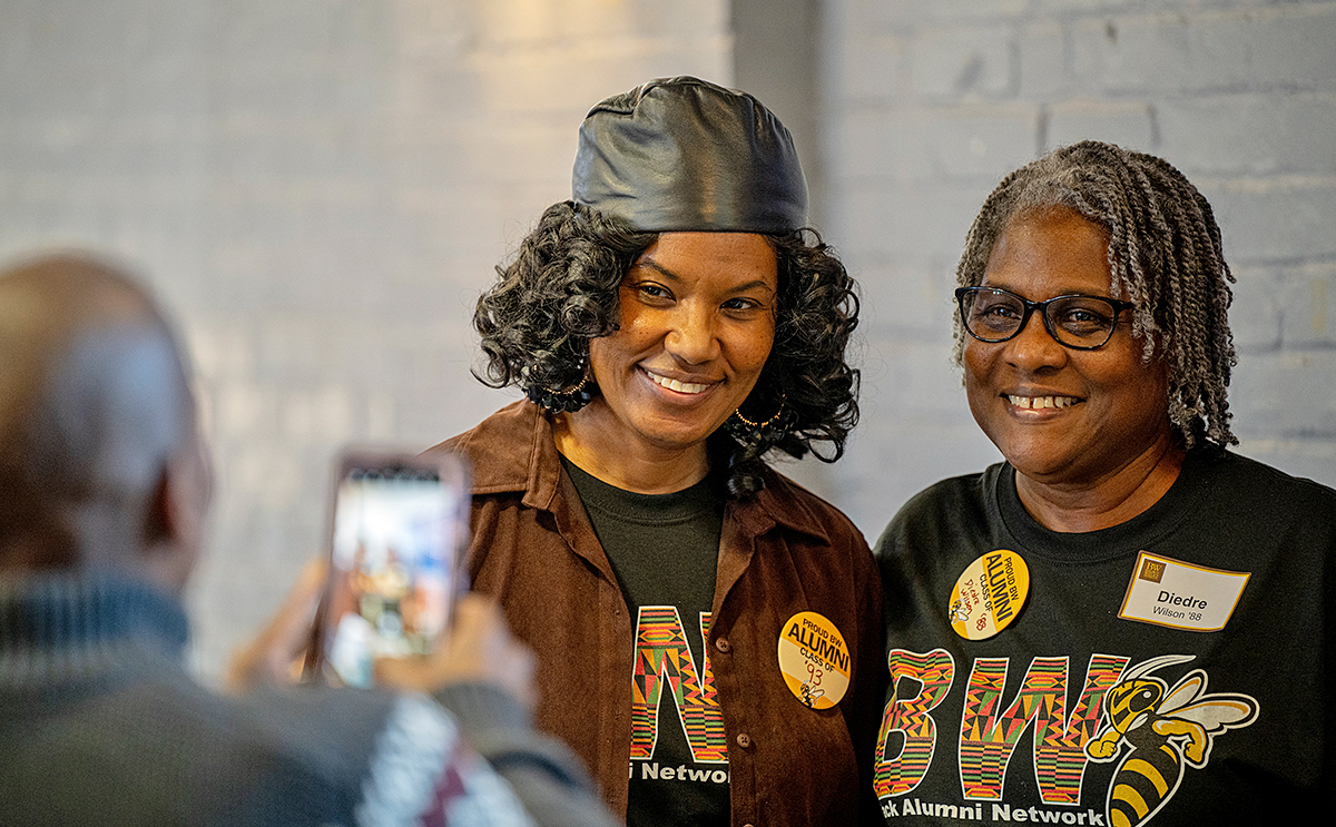 Two women at a reunion