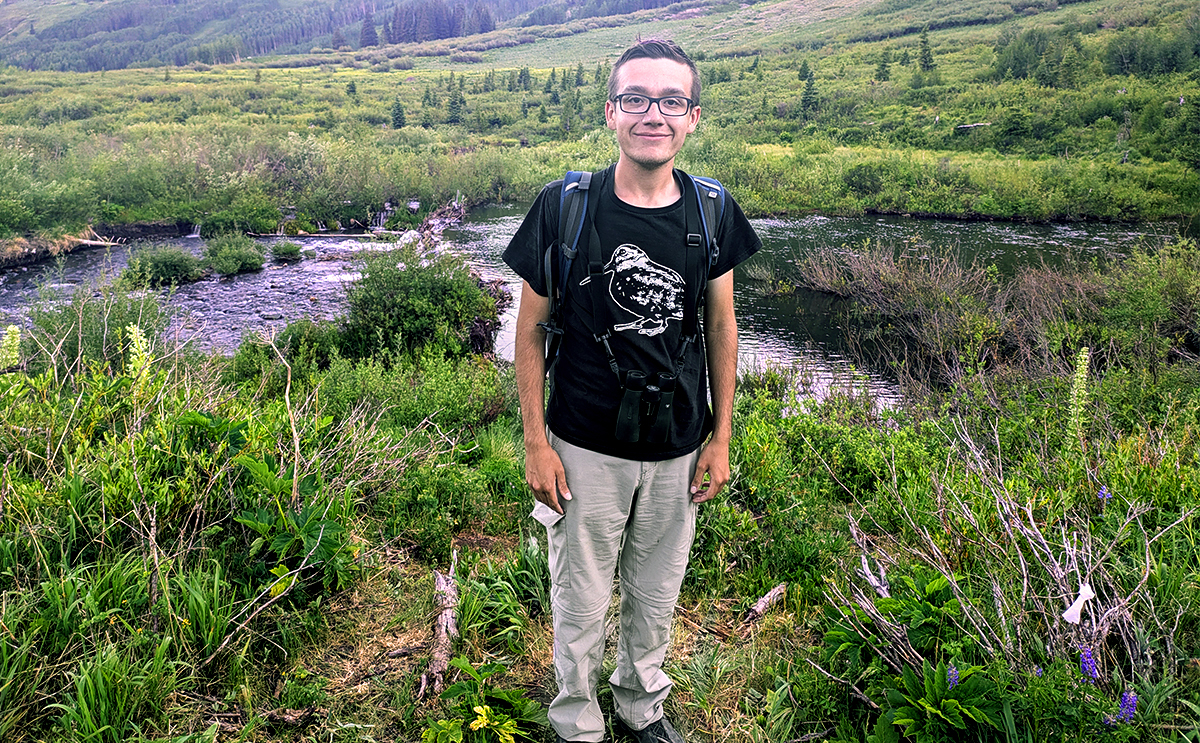 Matthew Warchol doing field work