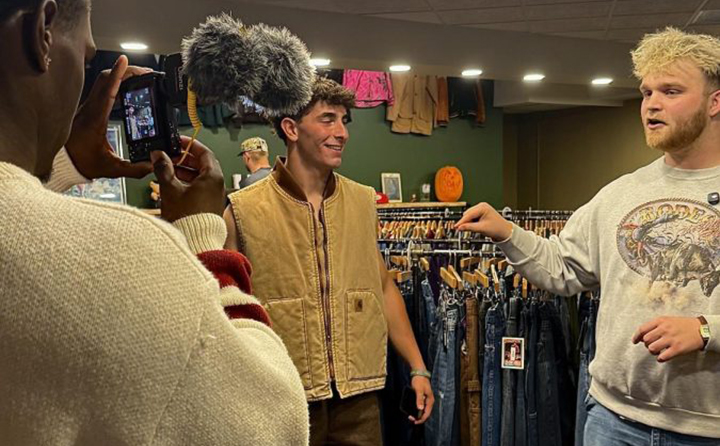 Video shoot at The Thrifting Tree