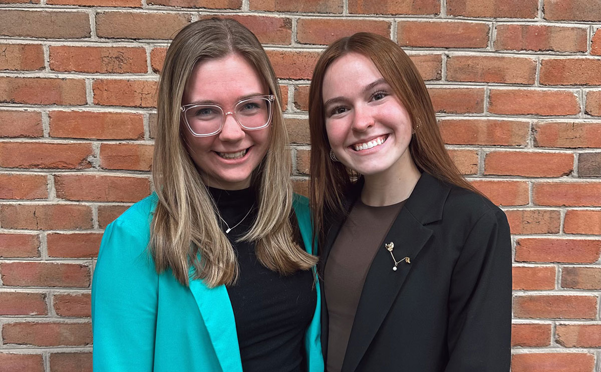 BW Student Body President Brenna Holliday and Vice President Stephanie Neff