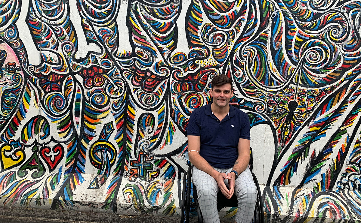 Kevin Sullivan at the Berlin Wall