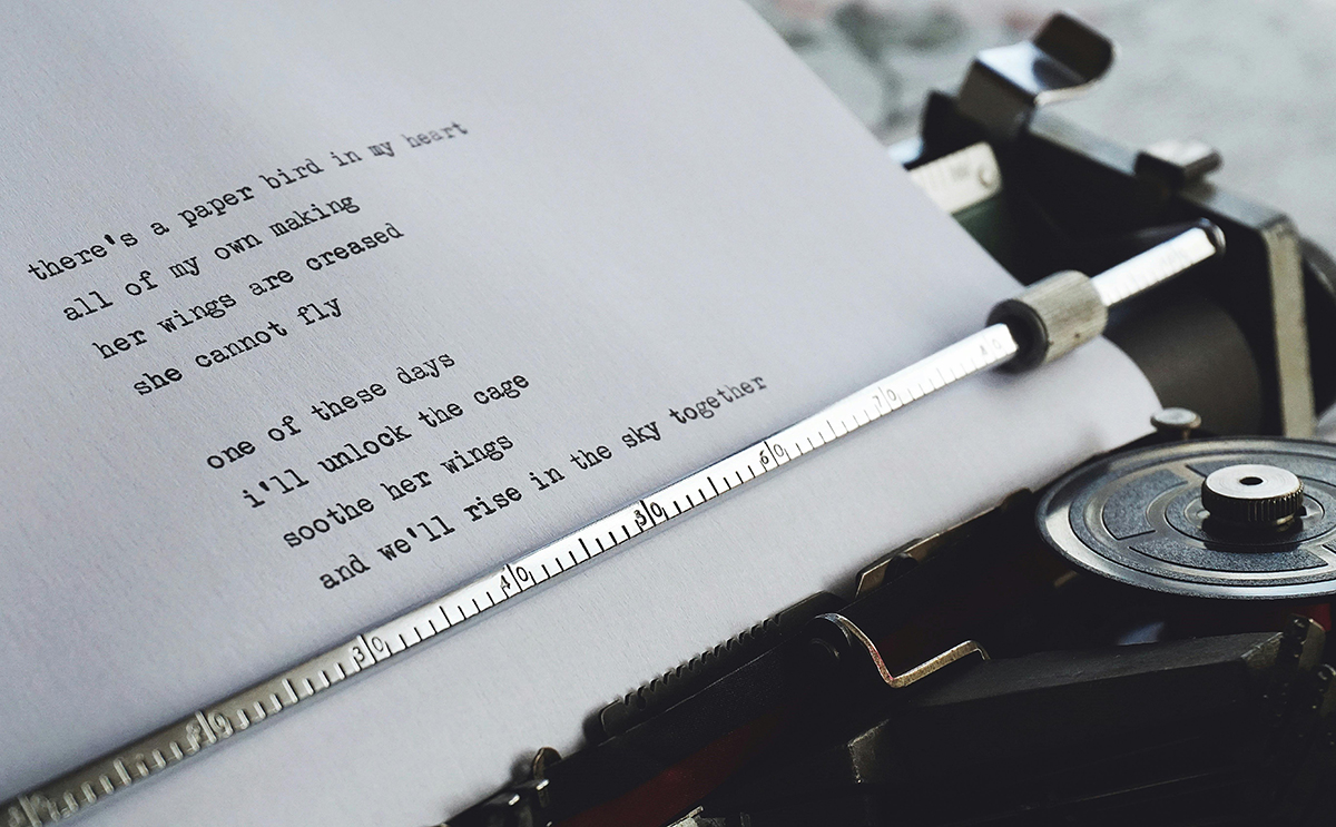Poetry in typewriter
